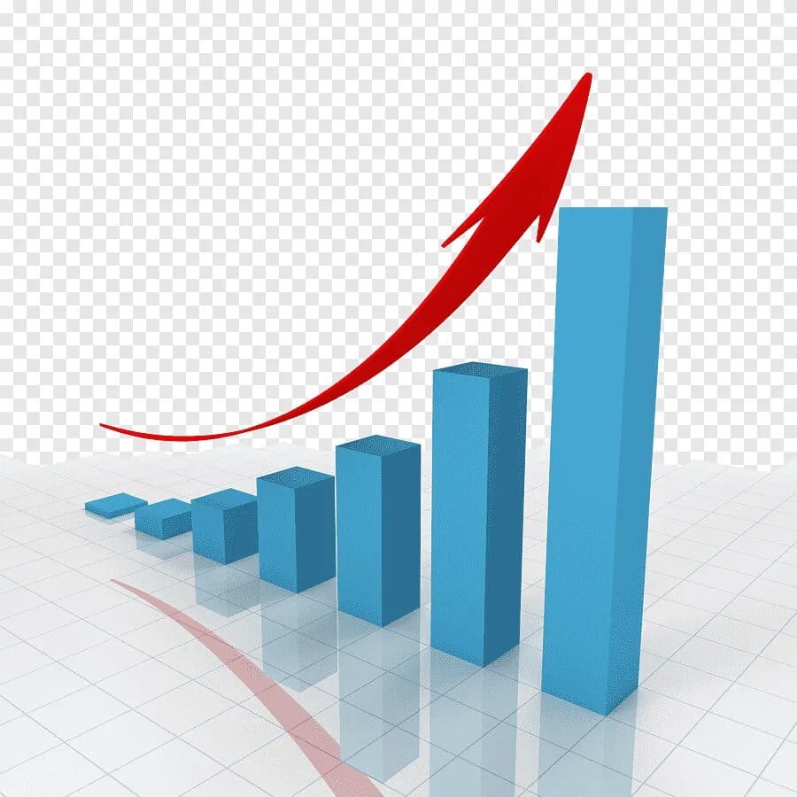 Business graph showing growth
